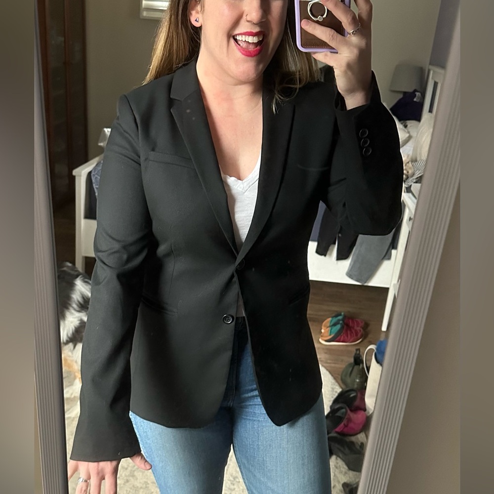 Banana Republic Factory Black Blazer Size 10